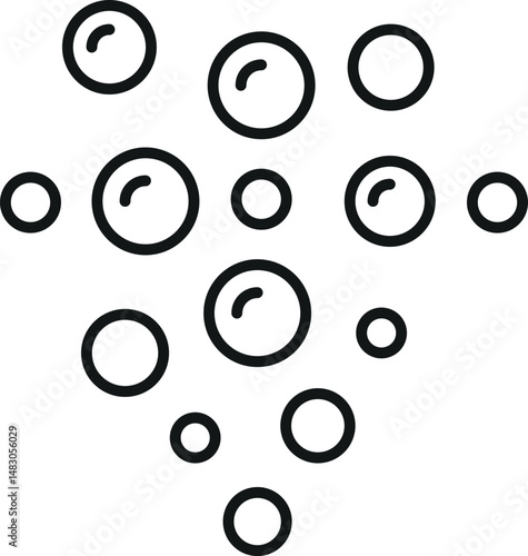 Bubble and Foam Sign for Graphics, Designs, Books, Adverts, Apps