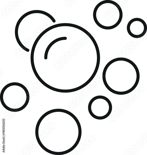 Bubble and Foam Symbol for Graphics, Designs, Books, Adverts, Apps