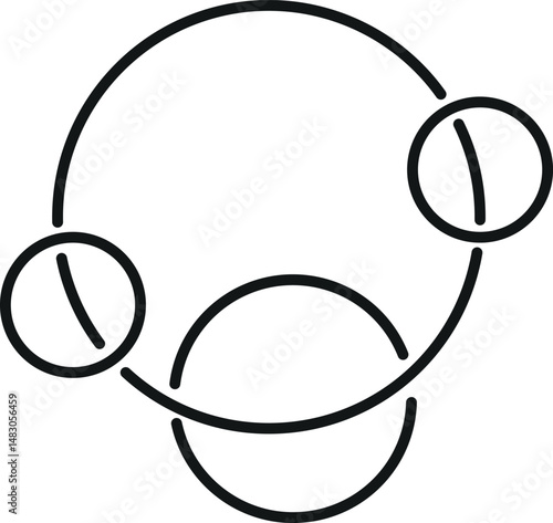 Bubble and Foam Linear Symbol for Graphics, Designs, Books, Adverts, Apps