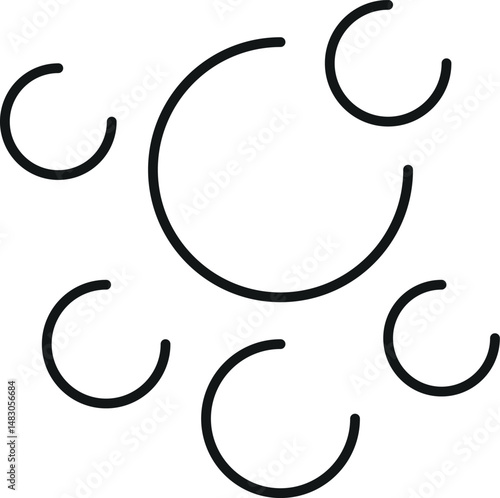 Bubble and Foam Outline Sign for Graphics, Designs, Books, Adverts, Apps