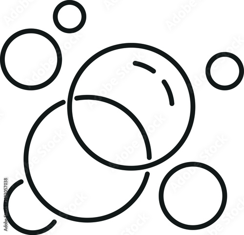 Bubble and Foam Image Drawn with Thin Line