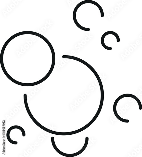 Bubble and Foam Isolated Icon for Interface, Posts, Advertisements, Various Cards