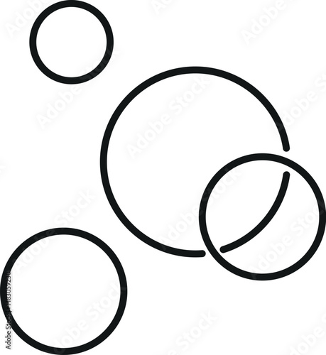 Bubble and Foam Line Icon for Interface, Posts, Advertisements, Various Cards