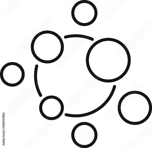 Bubble and Foam Linear Pictogram for Interface, Posts, Advertisements, Various Cards