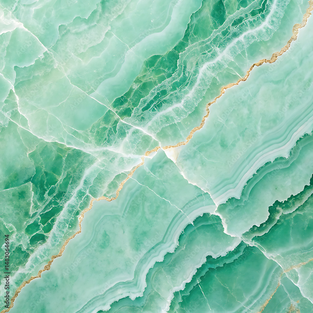 Fototapeta premium Green Onyx marble texture, mineral Stone background