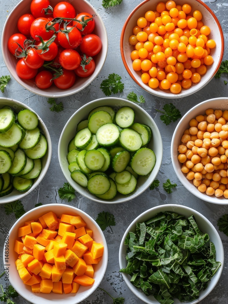 healthy meal prep flat lay with colorful ingredients, minimalist style, bright studio lighting, vibrant green and orange tones, top-down view with negative space in center, healthy meal prep flat lay with colorful ingredients, minimalist style, bright studio lighting, vibrant green and orange tones, top-down view with negative space in center,