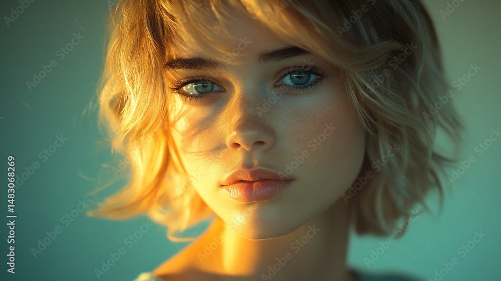Close-up portrait of a young woman Close-up portrait of a young woman
