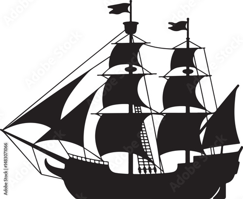 Maritime Collection: Nine varied vessel silhouettes, each a monochromatic representation of different ships, set against a seamless field. A diverse selection of craft.