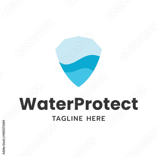 Water Shield logo template, Safe water logo design. Free Download Water Shield logo template, Safe water logo design. - GFXLoad