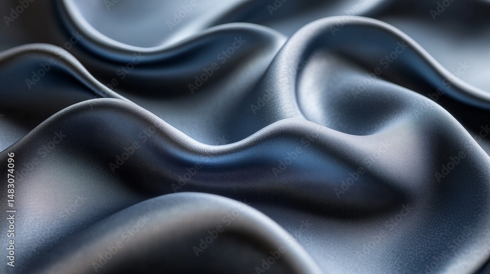 Obraz premium Close-up view of drapes of flowing, smooth fabric.