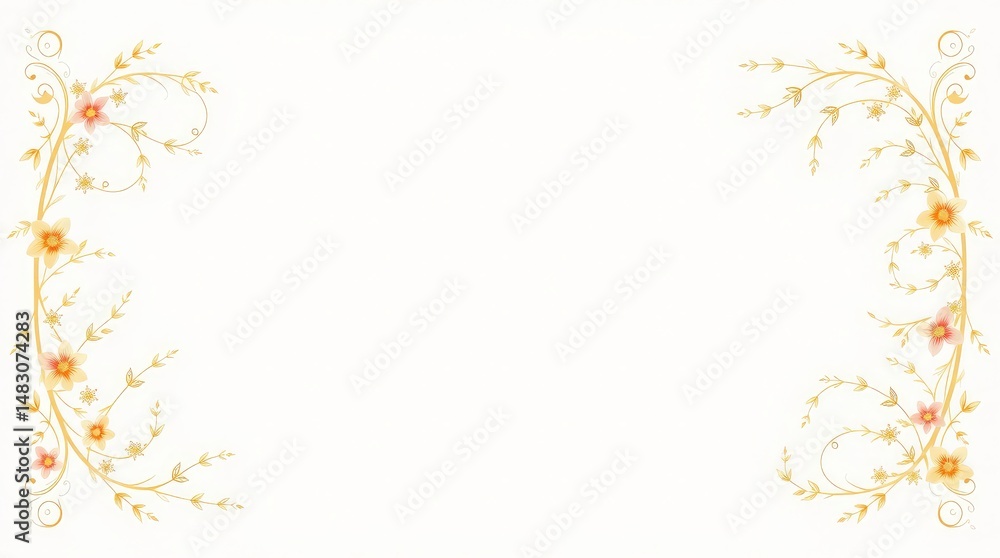 Fototapeta premium Abstract Botanical Background – Contemporary Floral Illustration