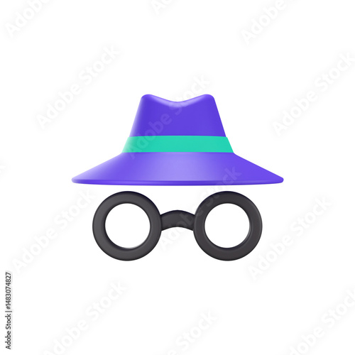 incognito mode 3d icon