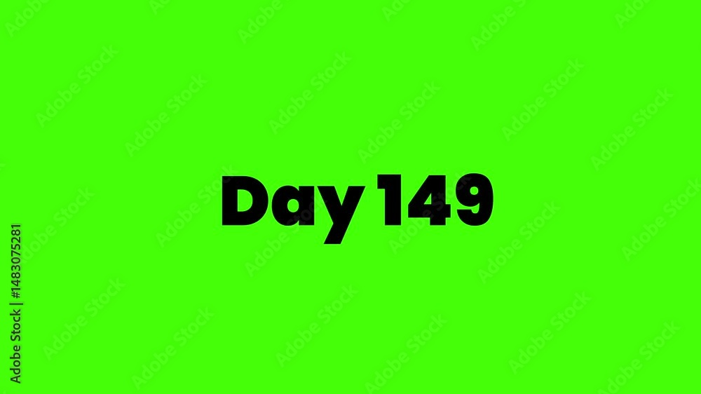 Animated 365 Days on Green Screen Background Animated 365 Days on Green Screen Background