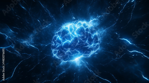 glowing digital brain visuals representing ai neural data networks
