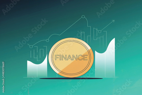 vector illustration of business graph.