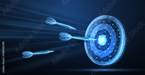Target concept vector illustration. Business goal, marketing strategy, digital aim.