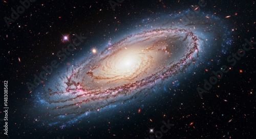 Fototapeta Naklejka Na Ścianę i Meble -  Spiral galaxy in deep space (15)