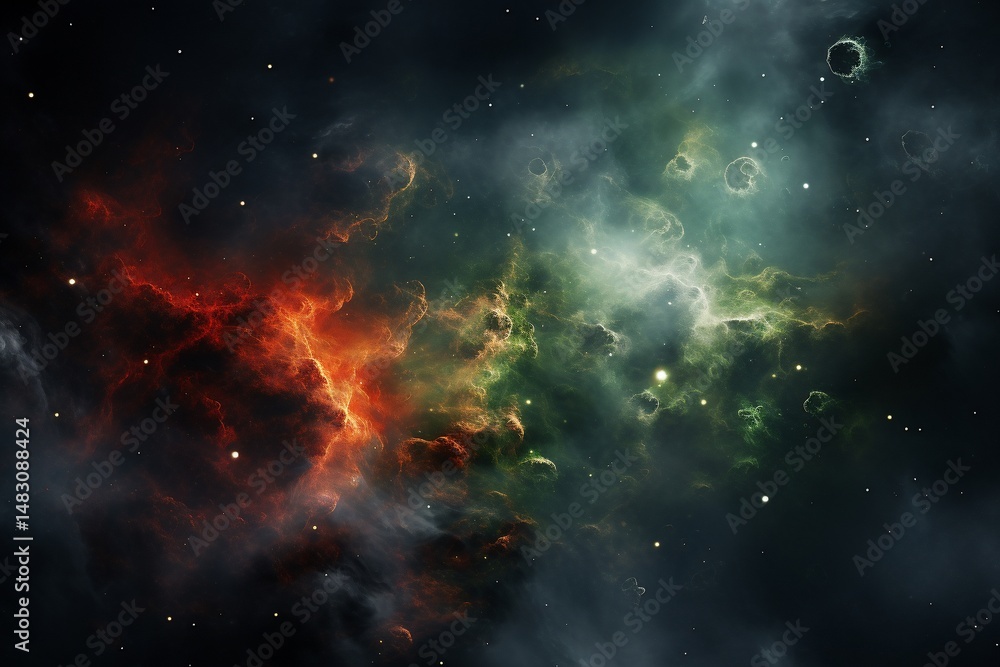 Naklejka premium Cosmic Nebulae in Deep Space