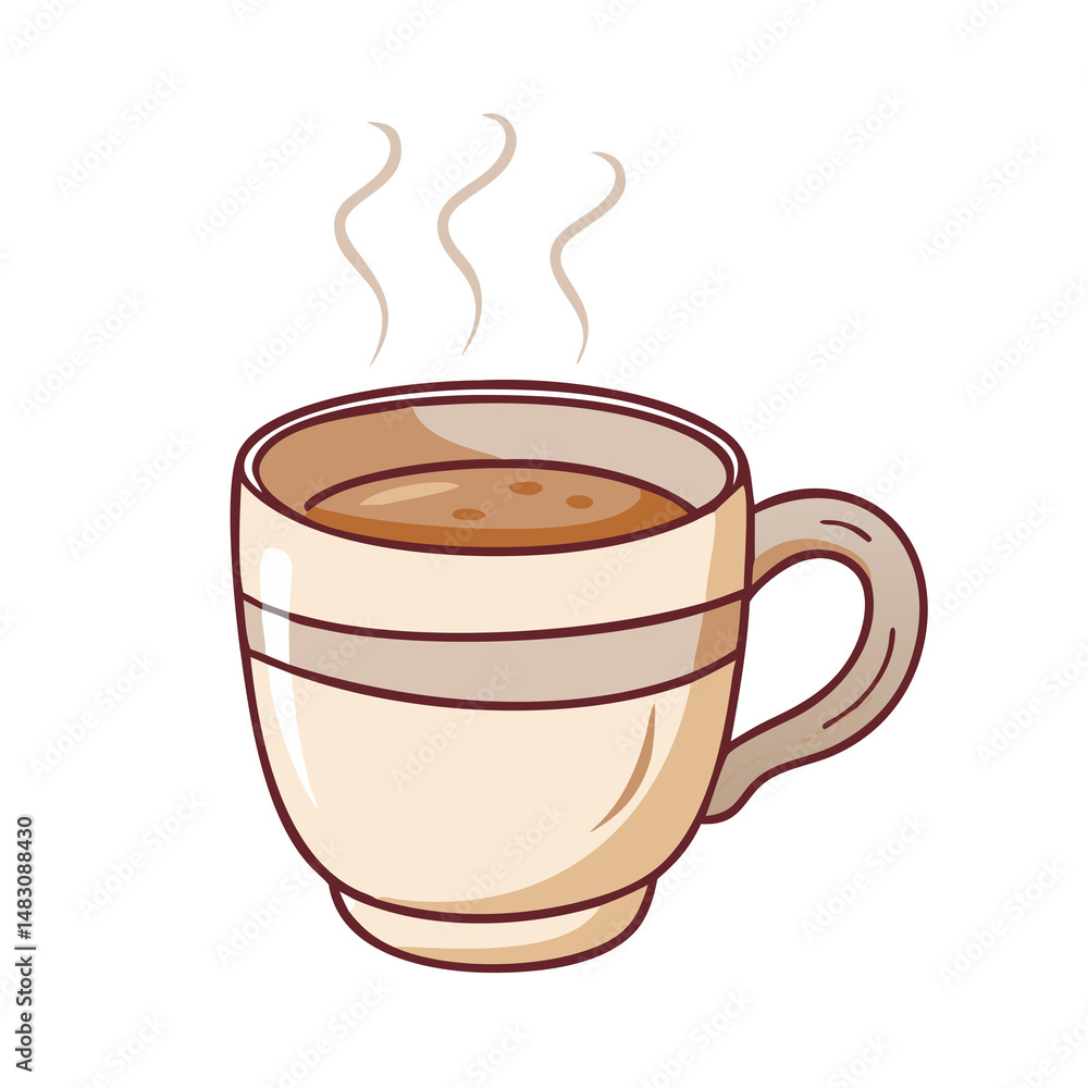 Obraz premium Line Art Coffee Mug Icon