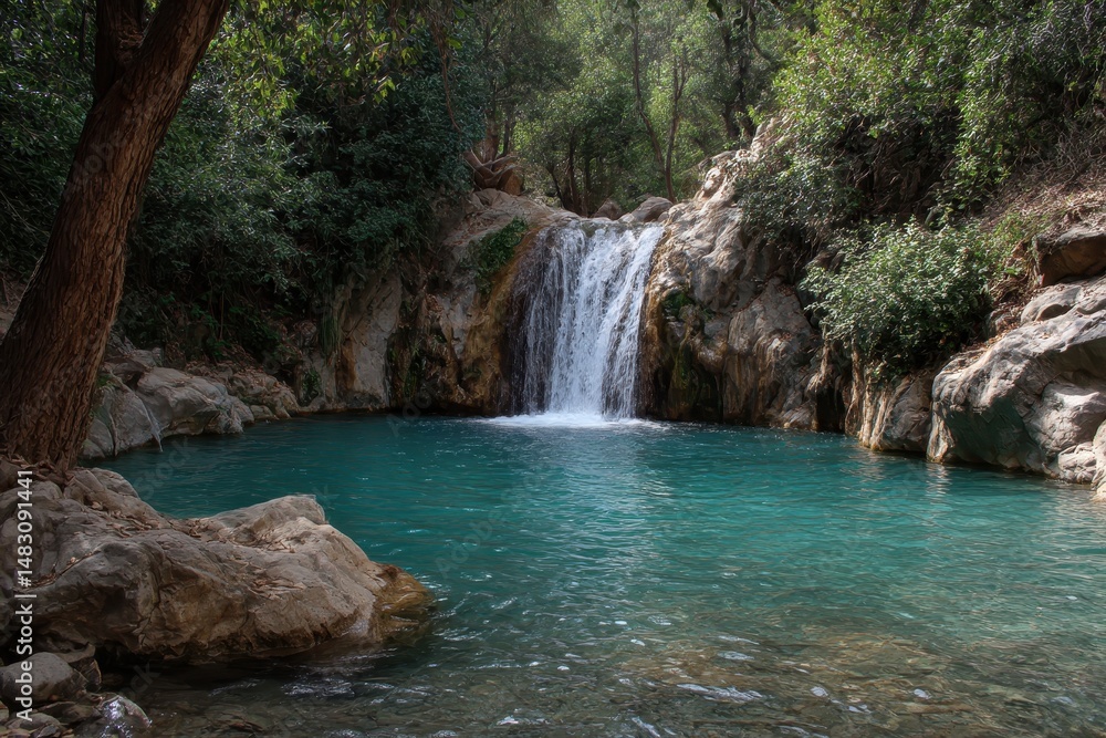 Naklejka premium Waterfall in Cyprus