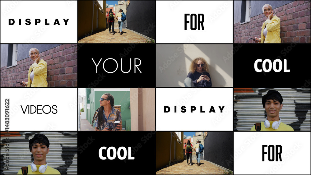 Multiscreen Text Display Stock Template | Adobe Stock