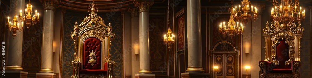 Fototapeta premium golden King Throne