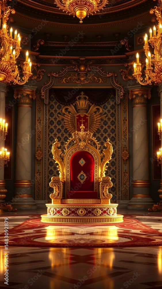 Obraz premium golden King Throne
