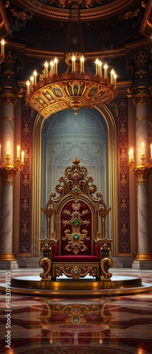 Wallpaper Mural golden King Throne Torontodigital.ca