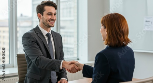 Wallpaper Mural Business people shaking hands (3) Torontodigital.ca