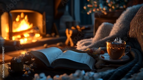 Cozy winter evening by the fireplace (2)