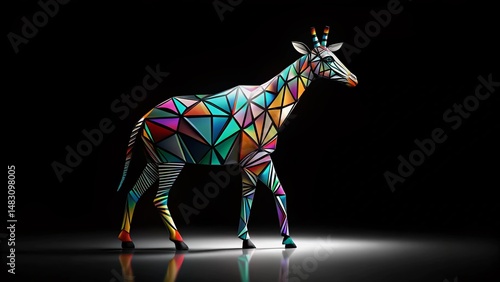 Abstract Geometric Animal Silhouettes: Elegant Black & White Wildlife Shapes