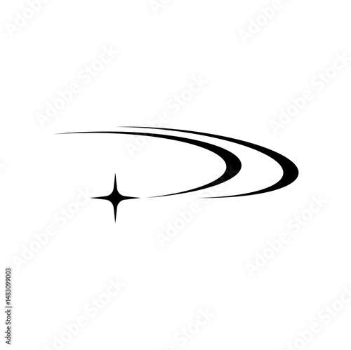 Modern minimalist star. Trendy elements for social media or poster design.