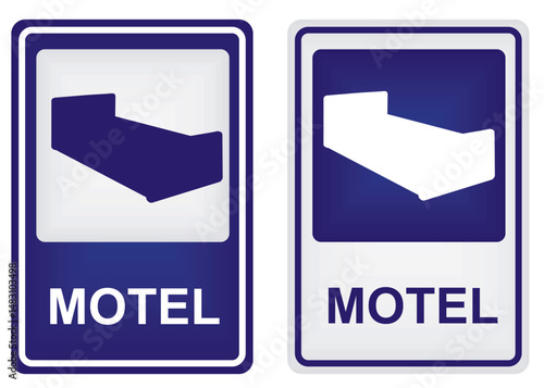 Motel traffic sign. vector illustration