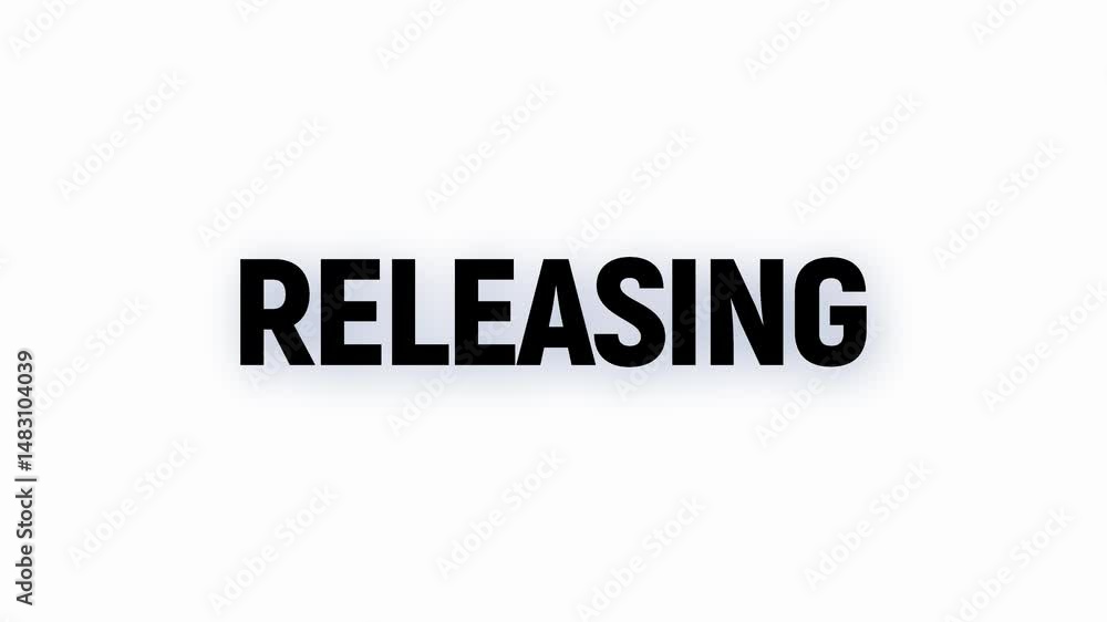 releasing text word animation with vertically rotating effect. 4k web footage motion on Black white Background releasing text word animation with vertically rotating effect. 4k web footage motion on Black white Background