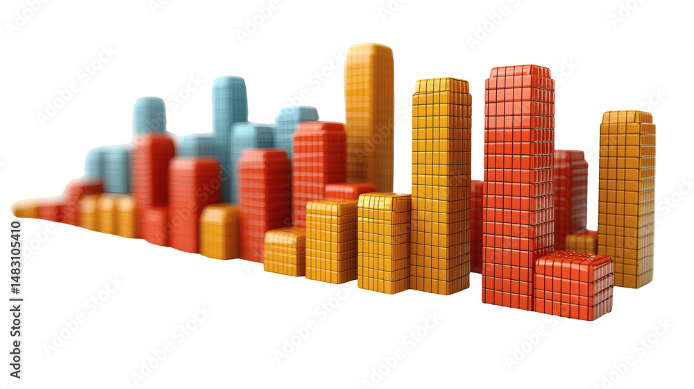 Abstract cityscape graphic data visualization Abstract cityscape graphic data visualization