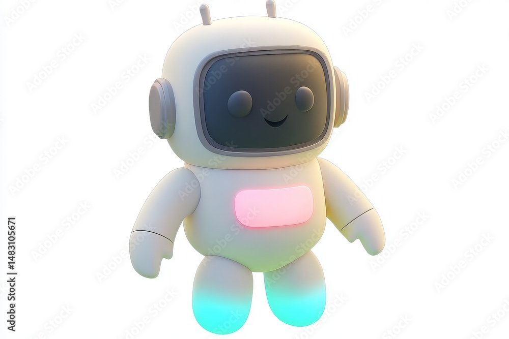3D cartoon space robot icon in metallic silver and neon pink, ultra-high-definition design, detailed with isometric view, isolated on white background. 3D cartoon space robot icon in metallic silver and neon pink, ultra-high-definition design, detailed with isometric view, isolated on white background.