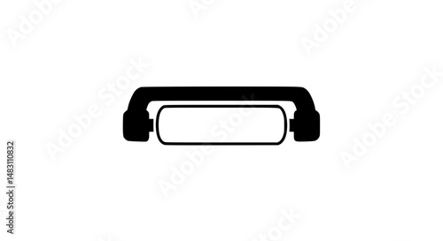 Paper towel holder black and white icon