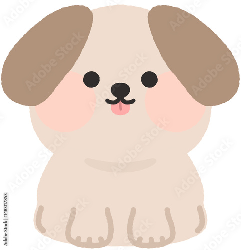 사랑스러운 반려견 강아지 일러스트