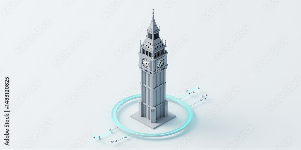Fototapeta premium Global Connectivity London Isometric