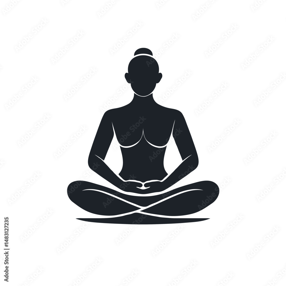 yoga silhouette vector yoga silhouette vector