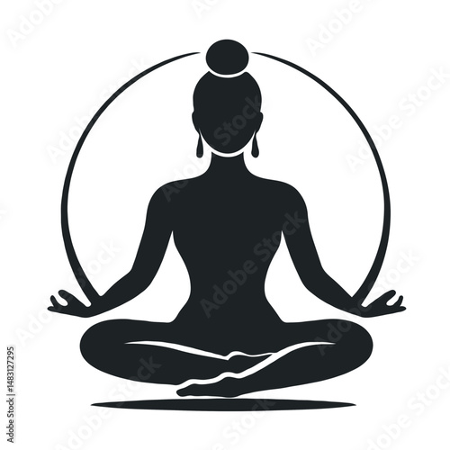 yoga silhouette vector