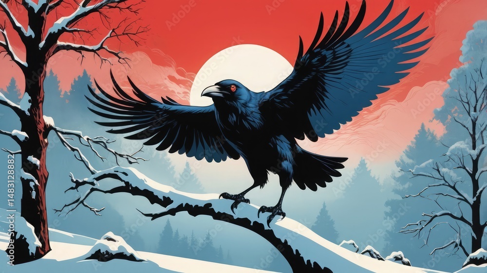 Fototapeta premium Raven Fogborn