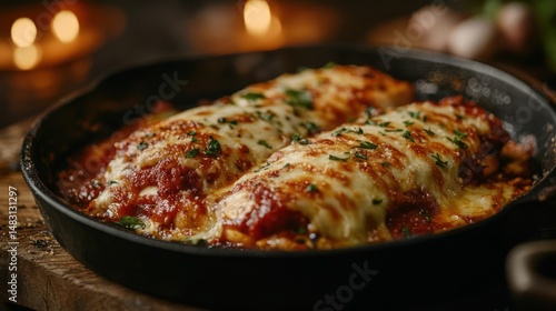 Wallpaper Mural Baked chicken with cheese and herbs in a pan. Torontodigital.ca