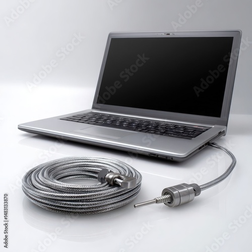 Laptop lock with security cable