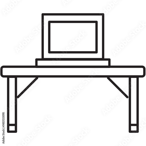 Japanese folding table icon