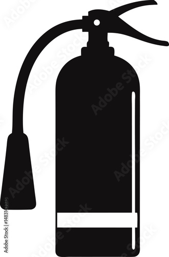Fire Extinguisher Silhouette Vector Illustration 