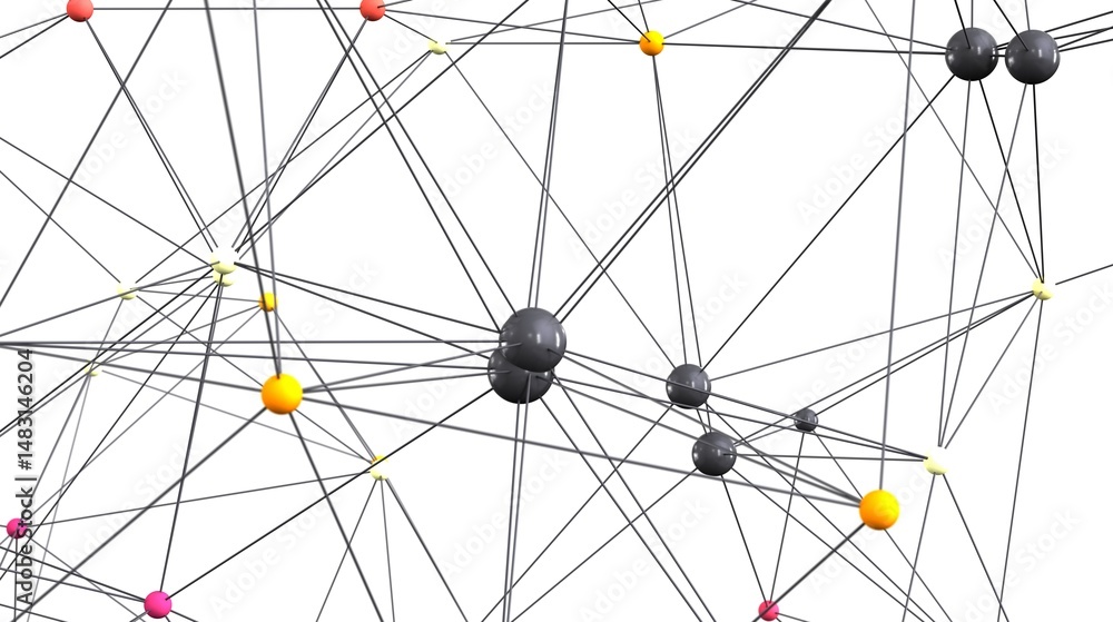 Obraz premium Abstract image of interconnected nodes, ideal for network, technology, and connection concepts.