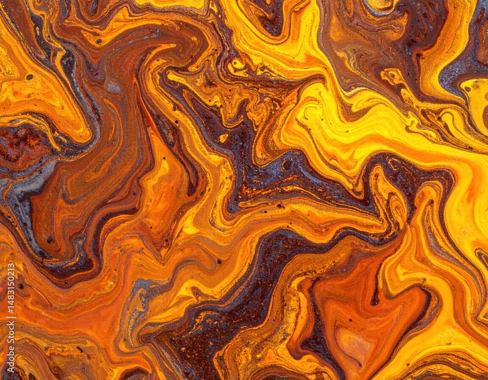 Abstract Marbled Painting With Vibrant Colors Abstract Marbled Painting With Vibrant Colors