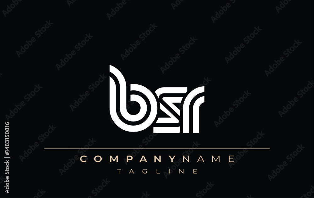 BSR Creative Unique Modern Letter Logo Design. Stylized logo featuring a unique letter design, presenting abstract minimalist aesthetics and modern appeal. BSR Creative Unique Modern Letter Logo Design. Stylized logo featuring a unique letter design, presenting abstract minimalist aesthetics and modern appeal.