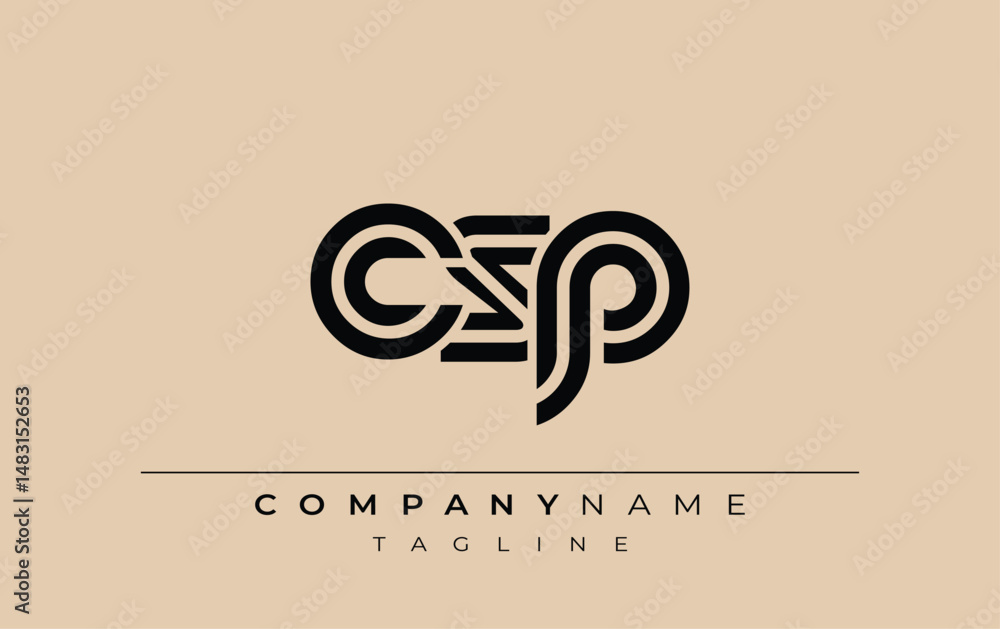 CSP Creative Unique Modern Letter Logo Design. Stylized logo featuring a unique letter design, presenting abstract minimalist aesthetics and modern appeal. CSP Creative Unique Modern Letter Logo Design. Stylized logo featuring a unique letter design, presenting abstract minimalist aesthetics and modern appeal.